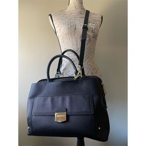 STEVE MADDEN Black Large Tote Bag with Strap